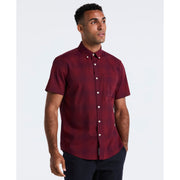 Stretch Tonal Plaid Shirt (Cabernet) 
