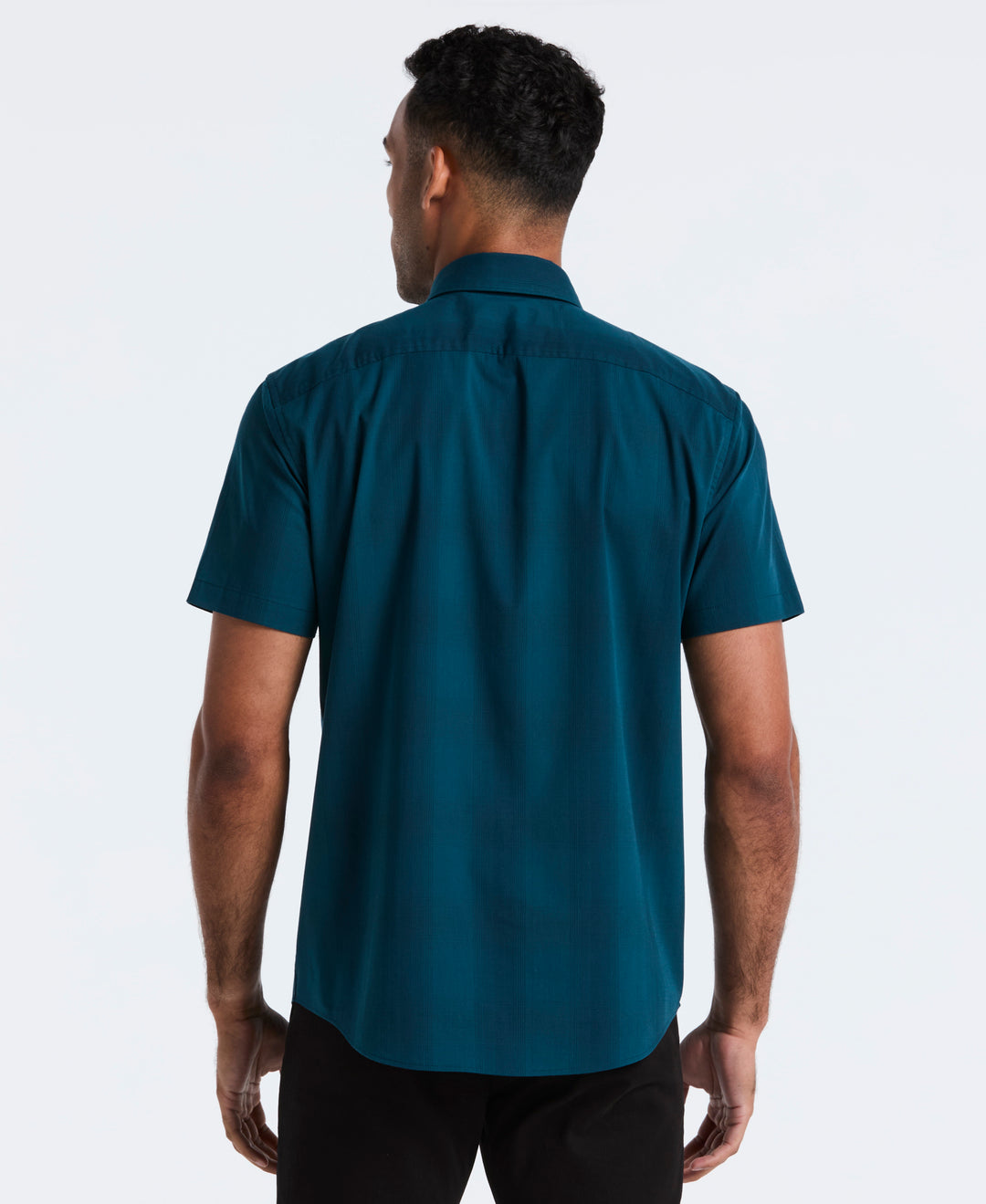 Stretch Tonal Plaid Shirt (Reflecting Pond) 