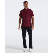 Stretch Tonal Plaid Shirt (Cabernet) 