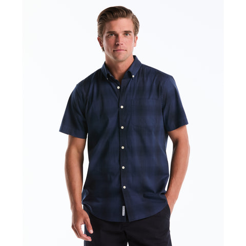Weave Tonal Plaid Shirt-Shirts-Sargasso Sea-XS-Original Penguin