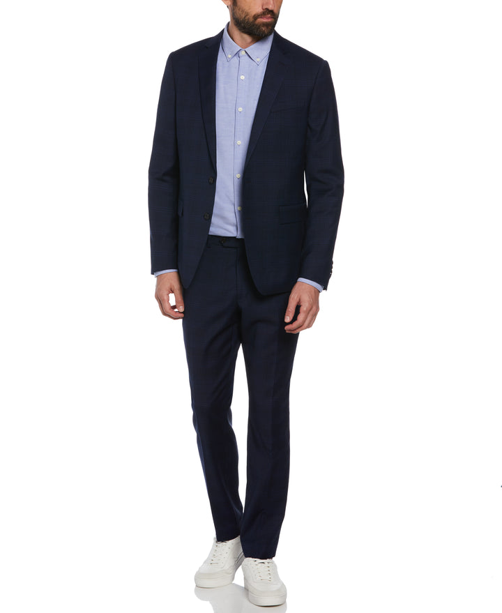Windowpane Two Piece Suit (Navy) 