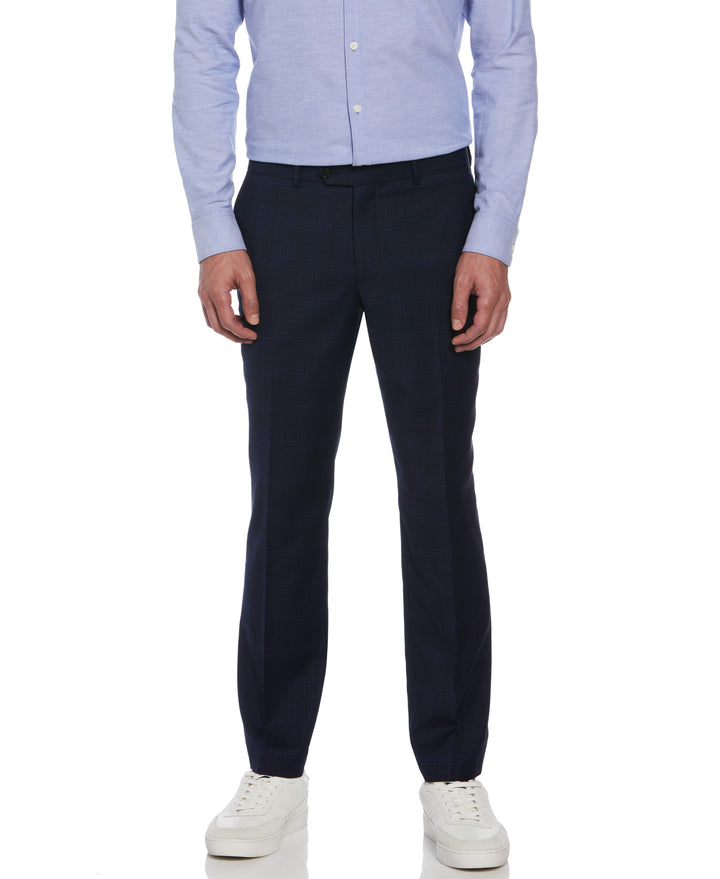 Windowpane Two Piece Suit (Navy) 