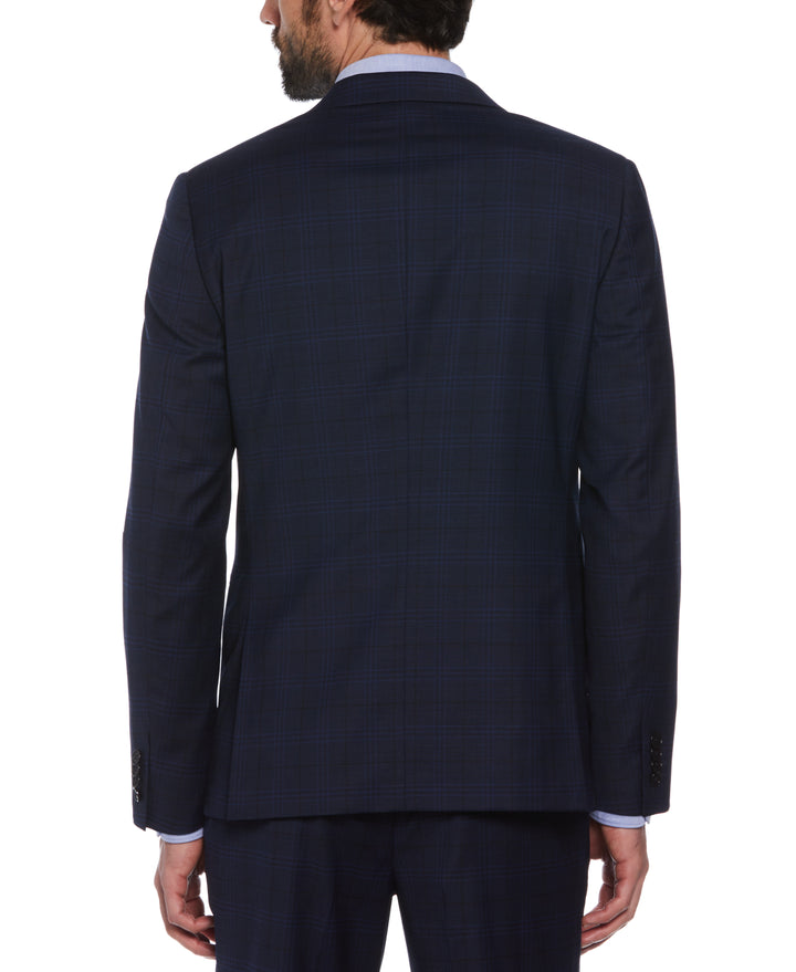 Windowpane Two Piece Suit (Navy) 
