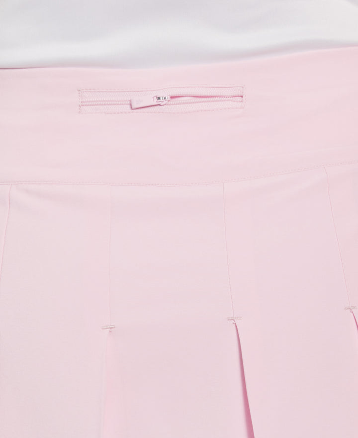Women's 13" Contrast Hem Pleated Tennis Skort (Gelato Pink) 