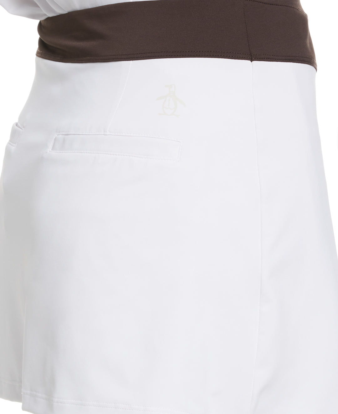 13" Asymmetrical Pleated Tennis Skort (Bright White) 