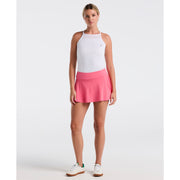 13" Jacquard Grid Tennis Skort (Camellia Rose) 