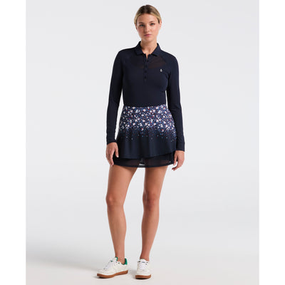 Women's 14" Zen Floral Double Layer Skort-Skorts-Black Iris-XS-Original Penguin