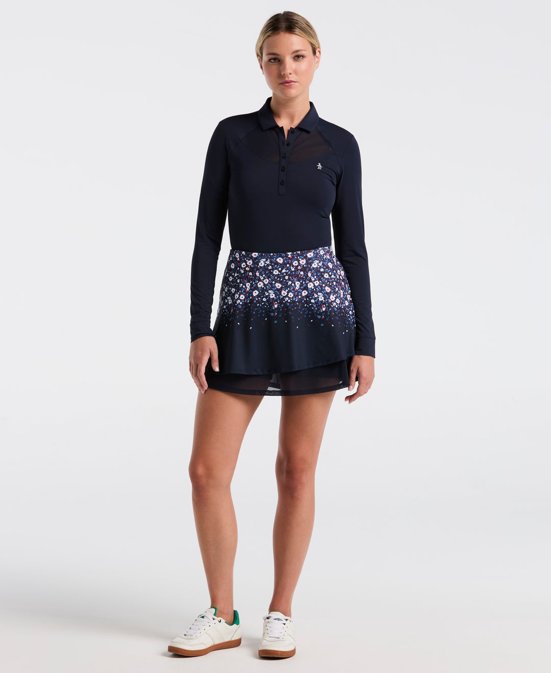 Zen Floral Double Layer Skort (Black Iris) 