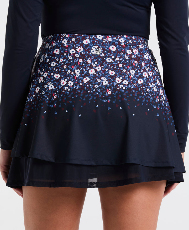 Zen Floral Double Layer Skort (Black Iris) 