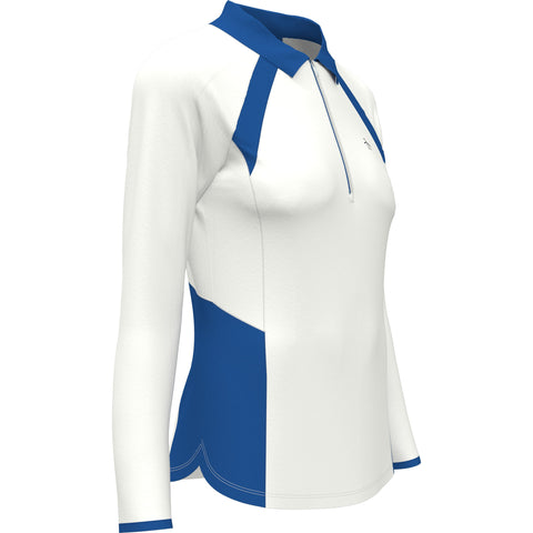 Women's 1/4 Zip Color Block Golf Jacket (Bright White) 