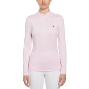 1/4 Zip Layering Long Sleeve Golf Shirt (Gelato Pink) 