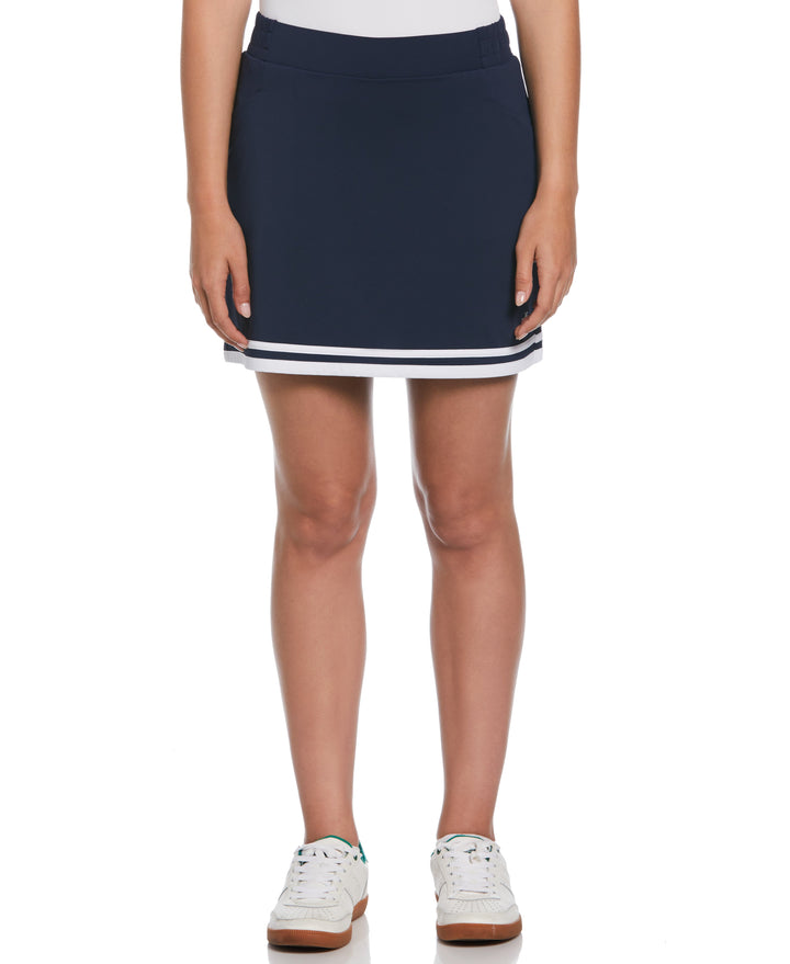 Women's Essential Colour Block 16" Golf Skort (Black Iris) 