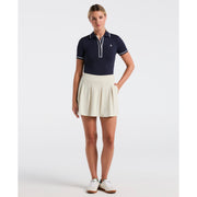 Women's 16" Laser Cut Floral Golf Skort-Skorts-Silver Birch-XS-Original Penguin