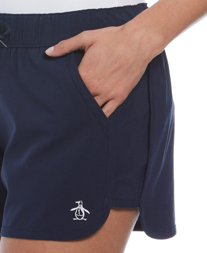 Womens Essential Solid Tennis Short (Black Iris) 