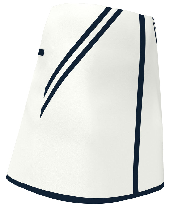 A-Line Golf Skort with Contrast Binding (Bright White) 
