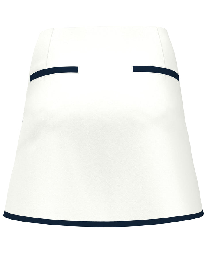 A-Line Golf Skort with Contrast Binding (Bright White) 