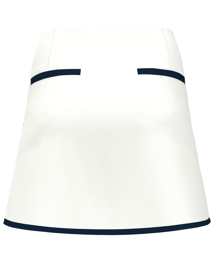 A-Line Golf Skort with Contrast Binding (Bright White) 