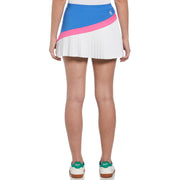 Women's Asymmetrical Color Block Pleated Tennis Skort (Nebulas Blue) 
