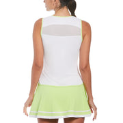 COLOR BLOCK TANK WITH CUT-OUT DETAIL (Bright White) 