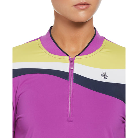 Color Block Polo (Purple Cactus Flower) 