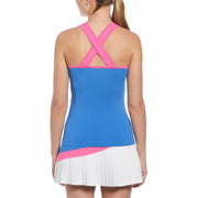 Color Block Quarter Zip Tennis Tank Top (Nebulas Blue) 