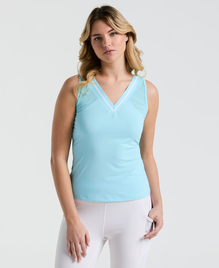 Color Block Tennis Tank Top (Castaway) 