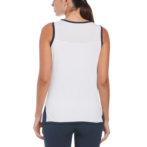 Womens Contrast Binding Bow Shirt (Bright White) 