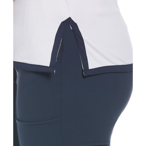 Womens Contrast Binding Bow Shirt (Bright White) 