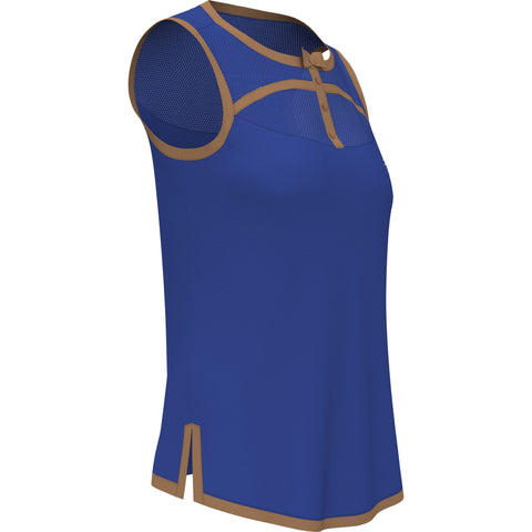Contrast Binding Bow Shirt (Nautical Blue) 