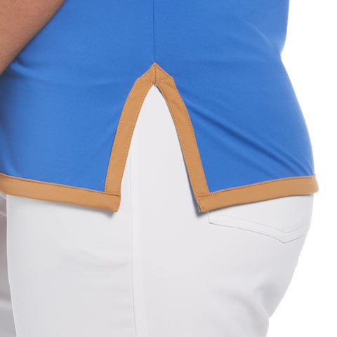 Women's Contrast Binding Bow Golf Shirt-Women's Shirts-Original Penguin