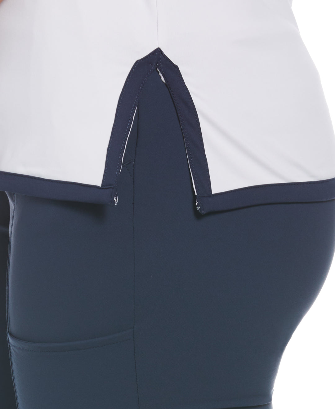 Womens Contrast Binding Bow Shirt (Bright White) 