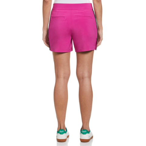 Contrast Seam Side Snap Golf Shorts (Fuchsia Red) 