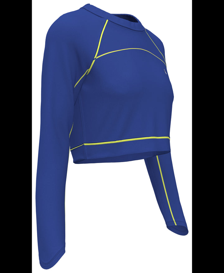 Cropped Sun Protection Shirt (Nautical Blue) 