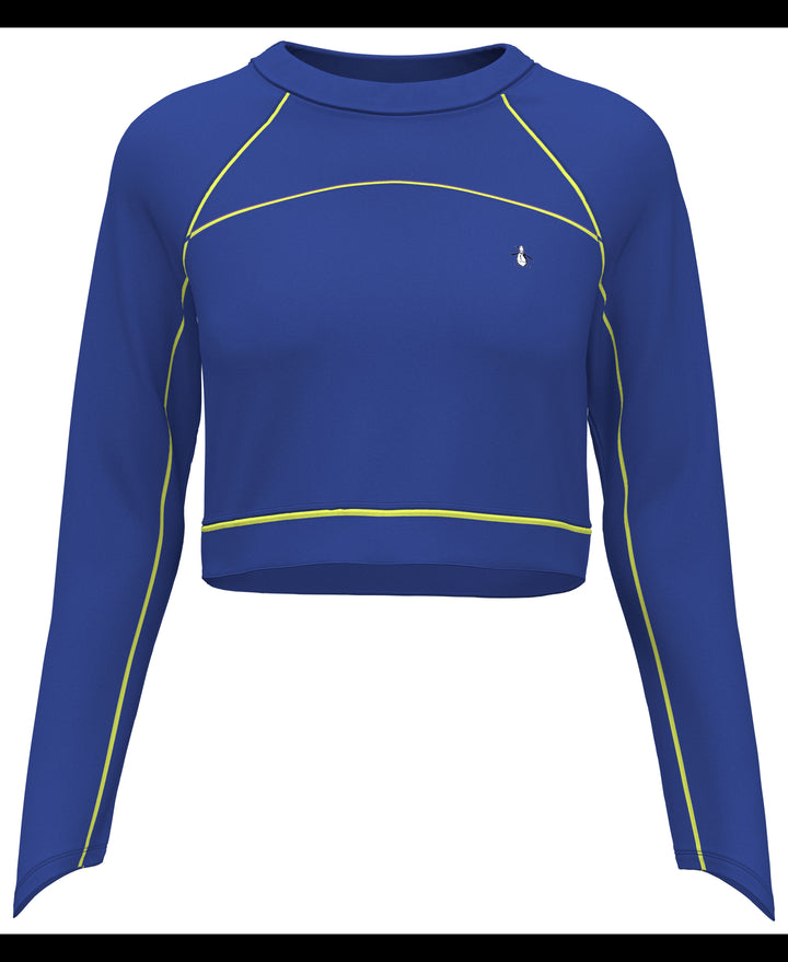 Cropped Sun Protection Shirt (Nautical Blue) 