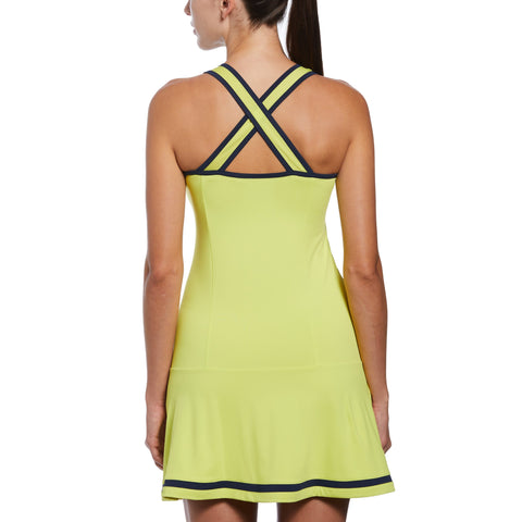 Drop Waist Color Block Tennis Dress (Limeade) 