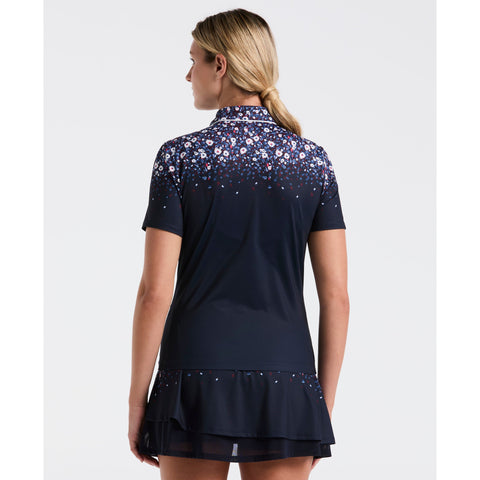 Women's Engineered Zen Floral Golf Polo-Women's Polos-Original Penguin