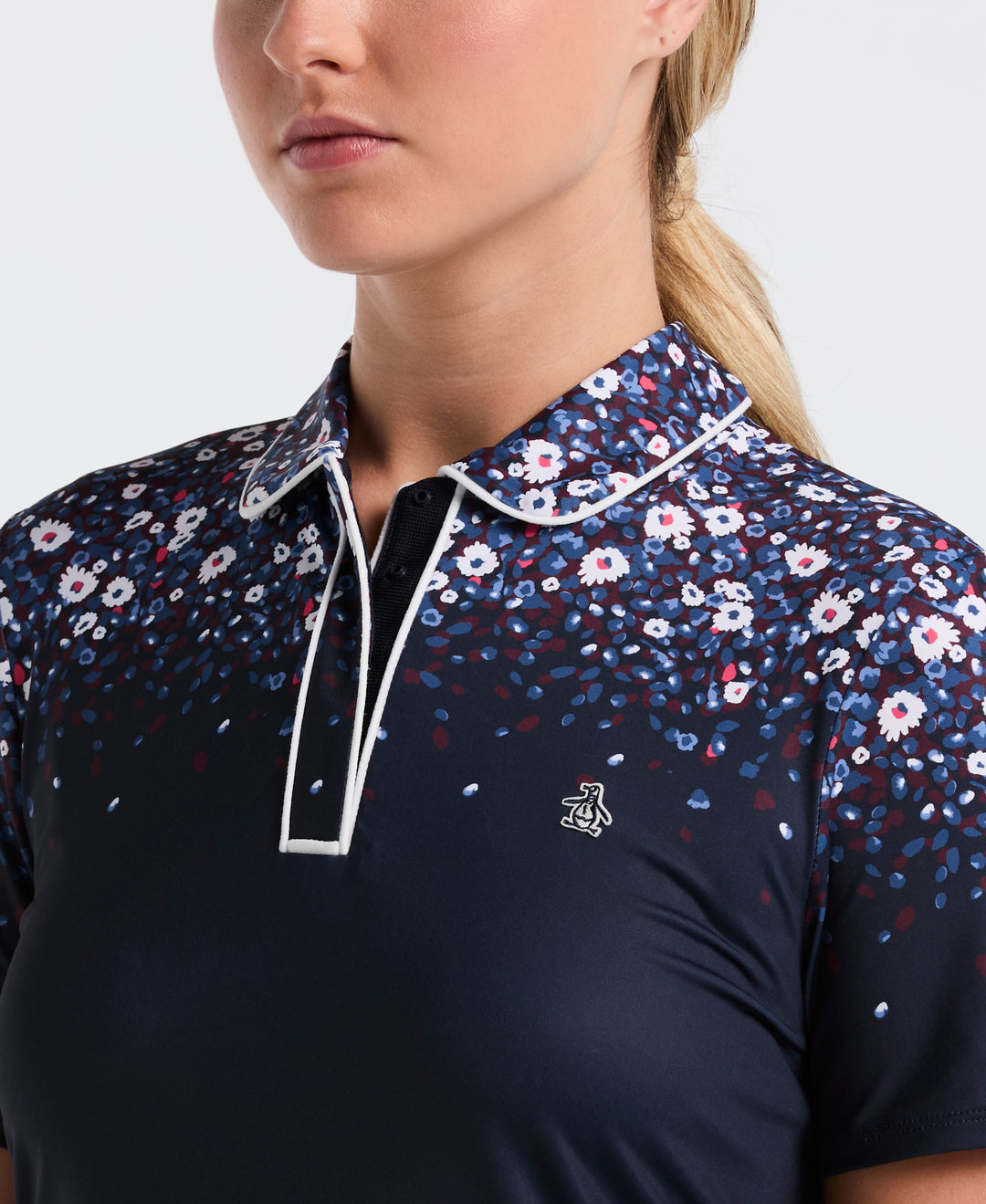 Engineered Zen Floral Polo (Black Iris) 