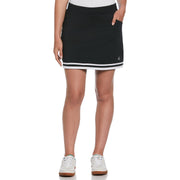 Women's Essential Colour Block 16" Golf Skort (Caviar) 