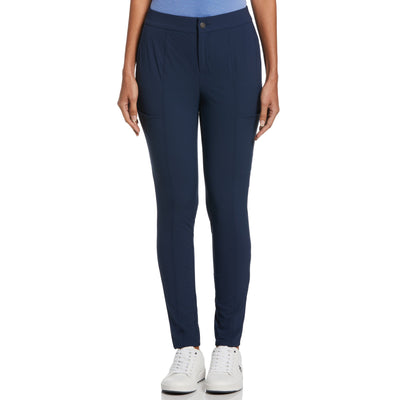 Womens Essential Dobby Back Slim Golf Trouser (Black Iris) 