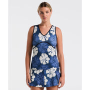 Fuji Floral Ribbed Tennis Tank (Black Iris) 