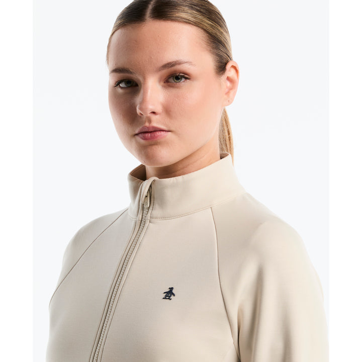 Women's Full-Zip Textured Knit Golf Jacket-Jackets-Original Penguin