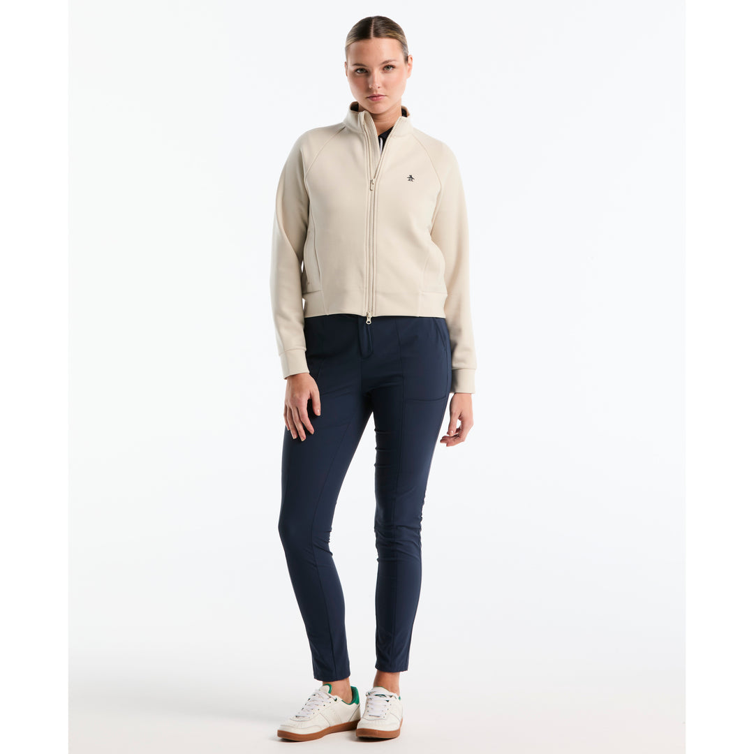 Women's Full-Zip Textured Knit Golf Jacket-Jackets-Original Penguin