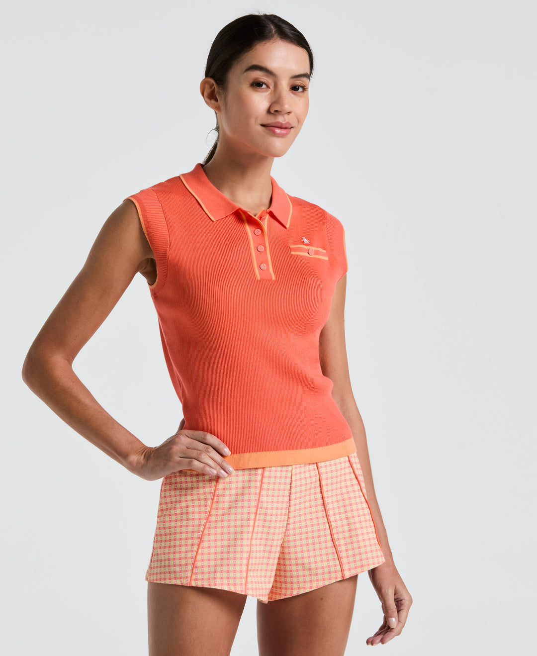Waist Length Golf Sweater (Coral Quartz) 