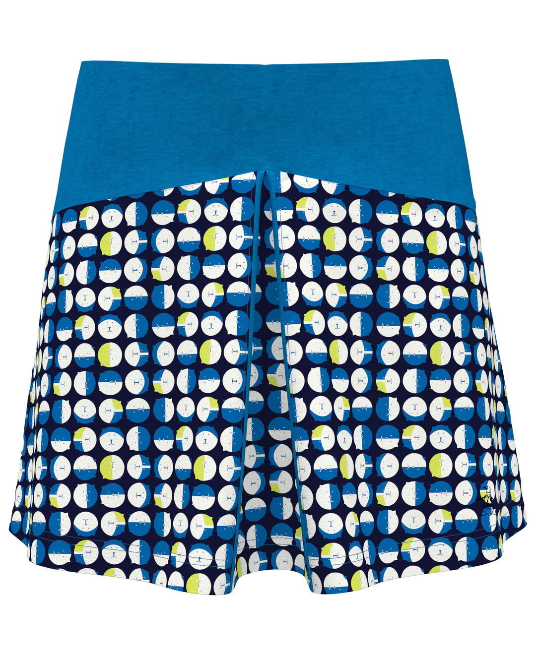 Geo Kitty Print 15" Golf Skort (Black Iris) 