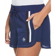 Mesh Hem Contrast Stripe Tennis Shorts (Astral Night) 