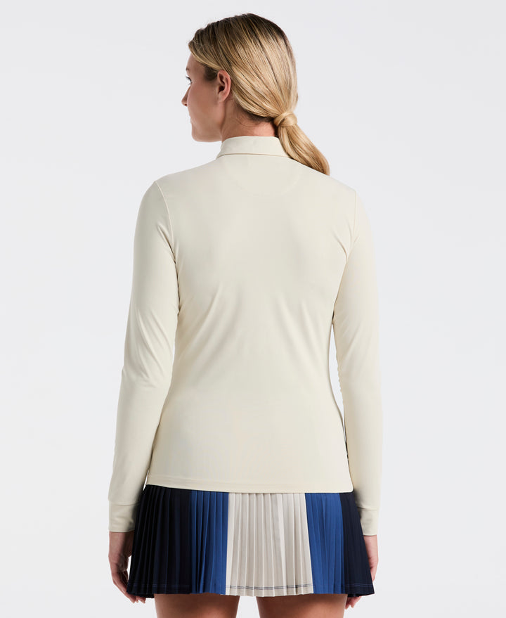 Mesh Yoke Polo (Silver Birch) 