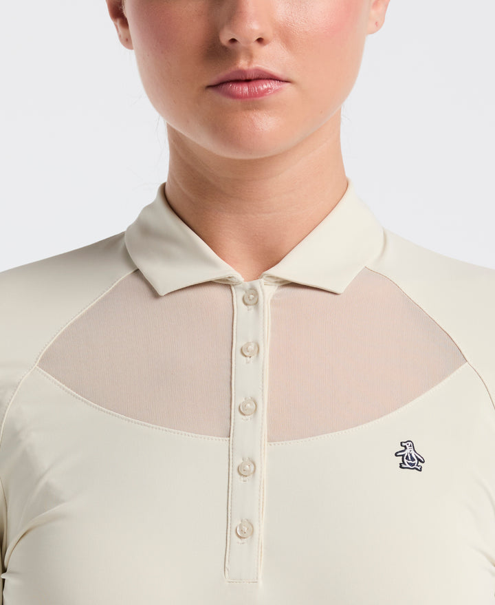 Mesh Yoke Polo (Silver Birch) 