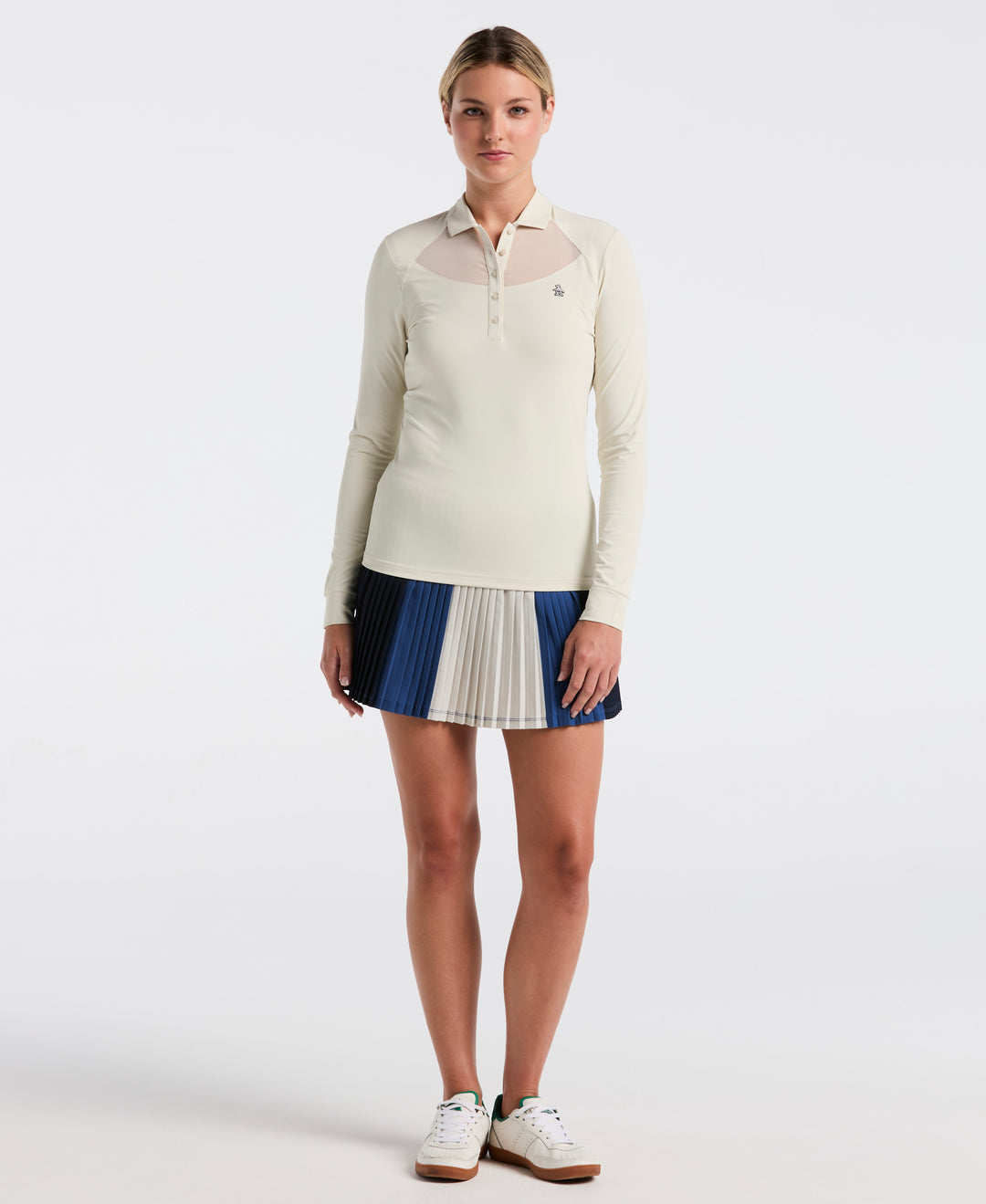 Mesh Yoke Polo (Silver Birch) 