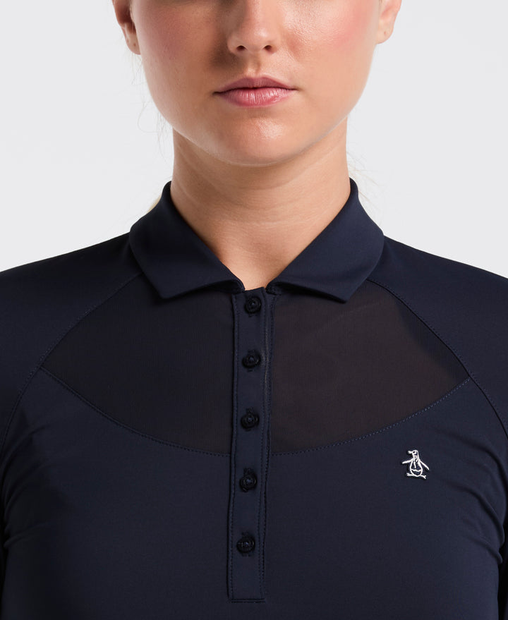 Mesh Yoke Polo (Black Iris) 
