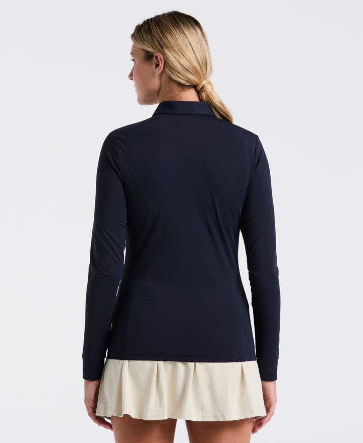 Mesh Yoke Polo (Black Iris) 